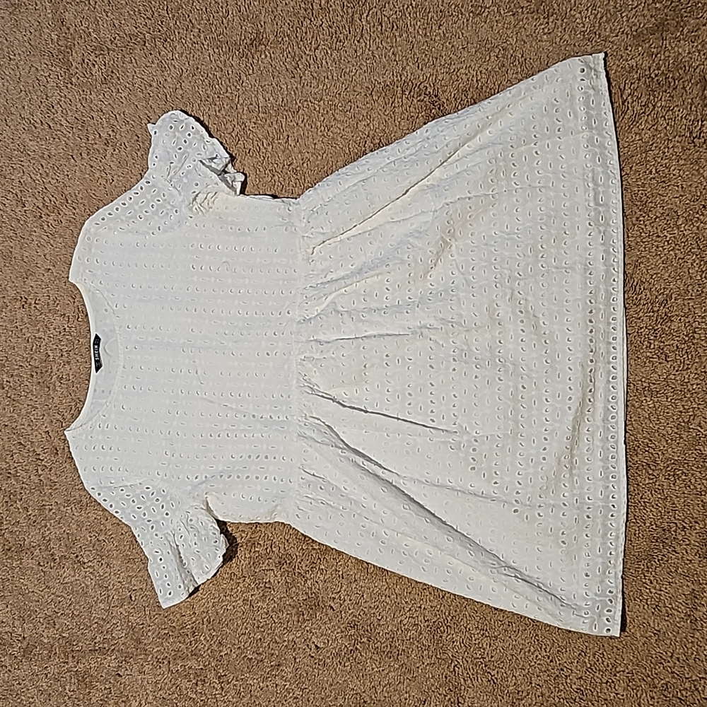 White eyelet dress
